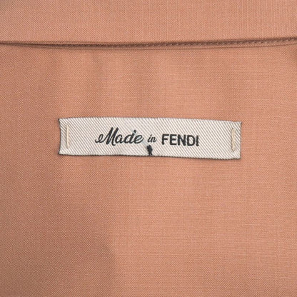 Fendi Long Sleeve Shirt 39 Pleated Buzzam Brown