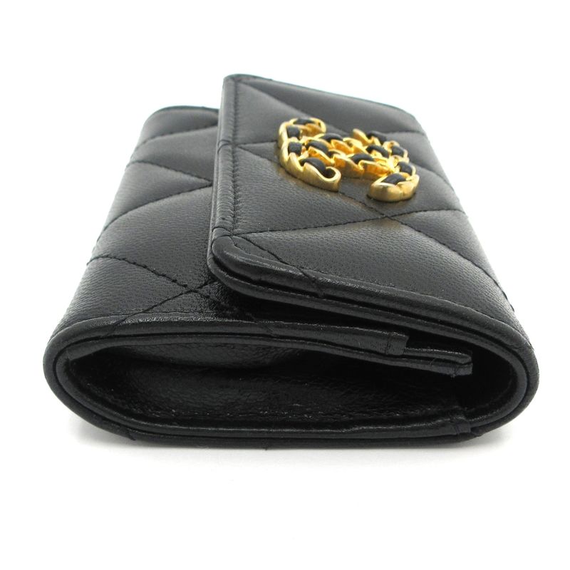 Chanel Coin Case Matelasse Black Gold Hardware Leather