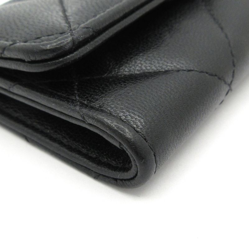 Chanel Coin Case Matelasse Black Gold Hardware Leather