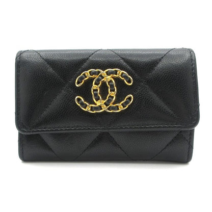 Chanel Coin Case Matelasse Black Gold Hardware Leather