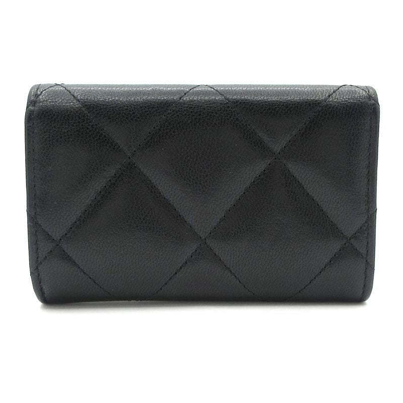 Chanel Coin Case Matelasse Black Gold Hardware Leather