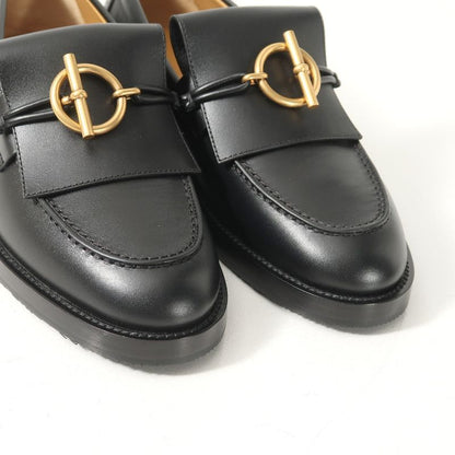 Hermes Impact Loafers 37 Glenan Buckle Leather Shoes