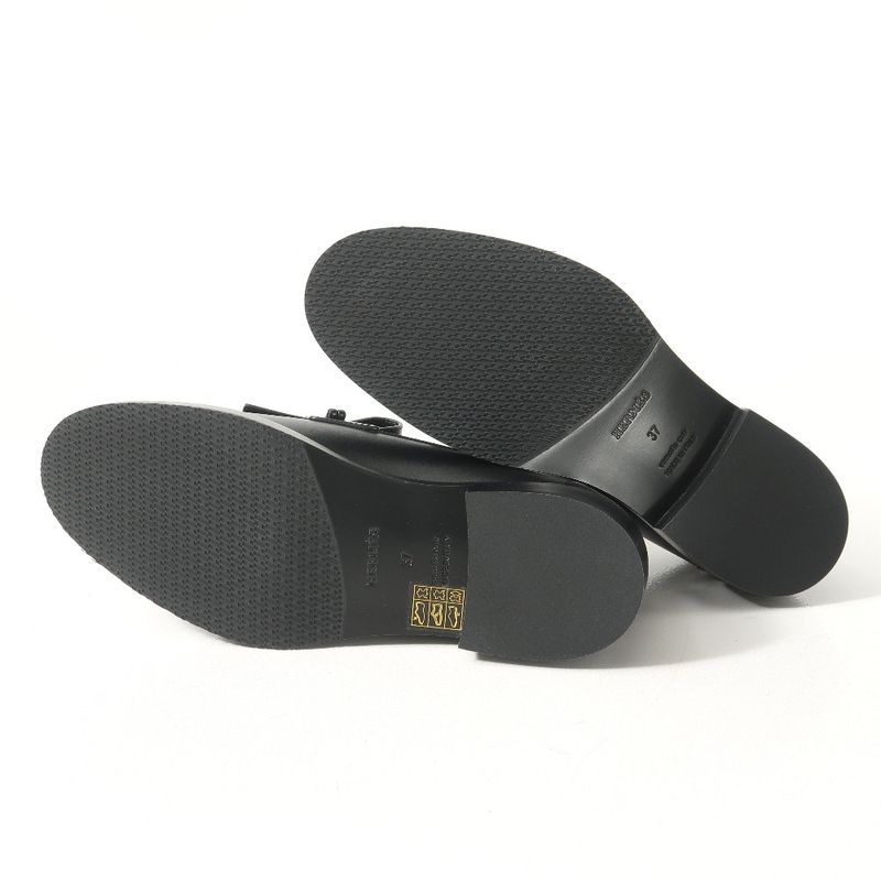 Hermes Impact Loafers 37 Glenan Buckle Leather Shoes