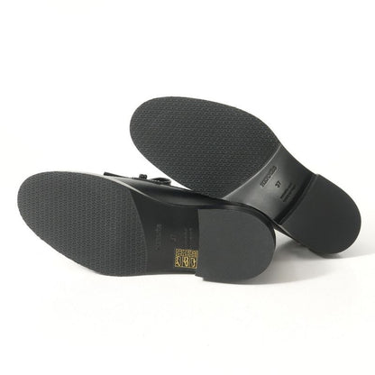 Hermes Impact Loafers 37 Glenan Buckle Leather Shoes