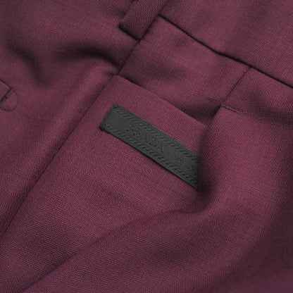 Prada Pants 44 Trousers Pleated No Tuck Bordeaux