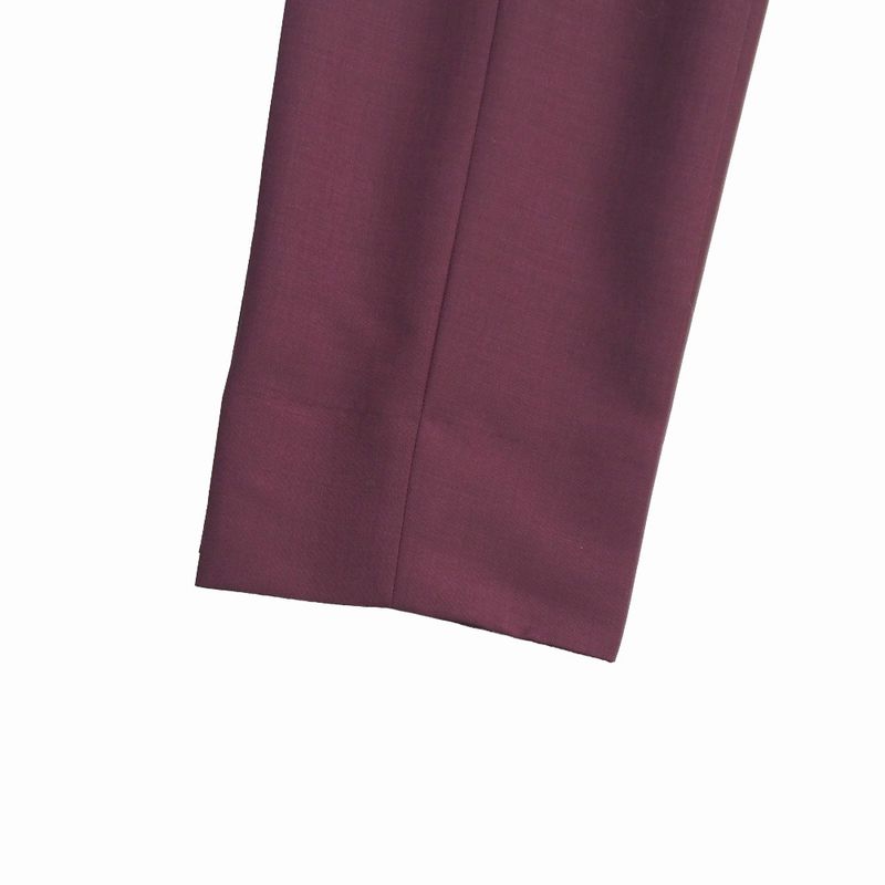 Prada Pants 44 Trousers Pleated No Tuck Bordeaux
