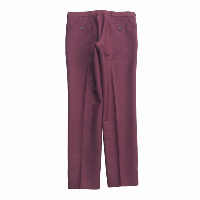 Prada Pants 44 Trousers Pleated No Tuck Bordeaux