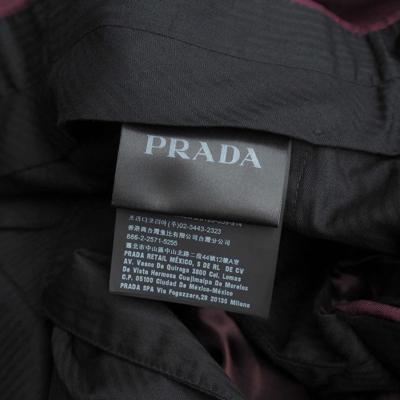 Prada Pants 44 Trousers Pleated No Tuck Bordeaux