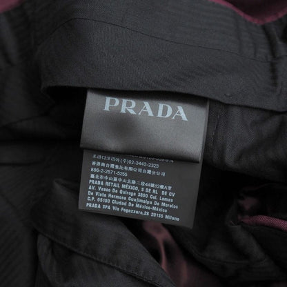 Prada Pants 44 Trousers Pleated No Tuck Bordeaux