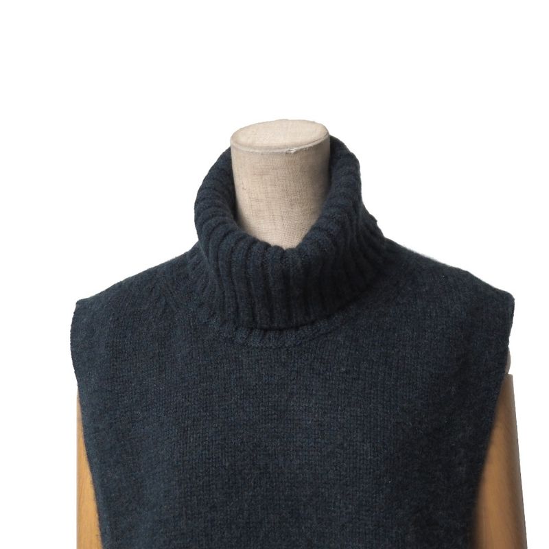 Celine Knit TU Phoebe Philo Era Pullover Deformed Turtleneck Sweater