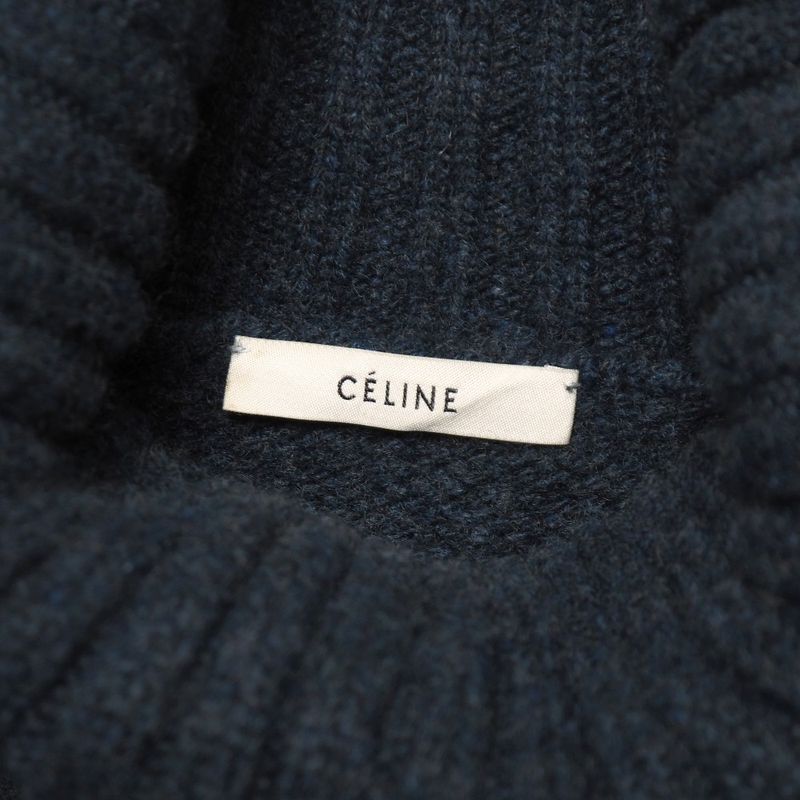 Celine Knit TU Phoebe Philo Era Pullover Deformed Turtleneck Sweater