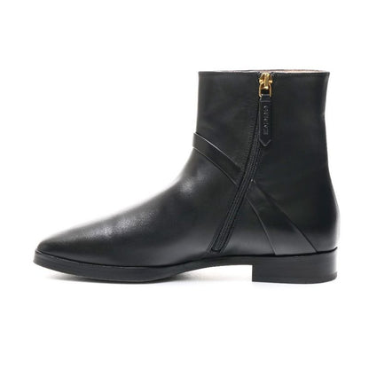 Gucci Boots 35 GG Double Strap Short Leather Shoes Black