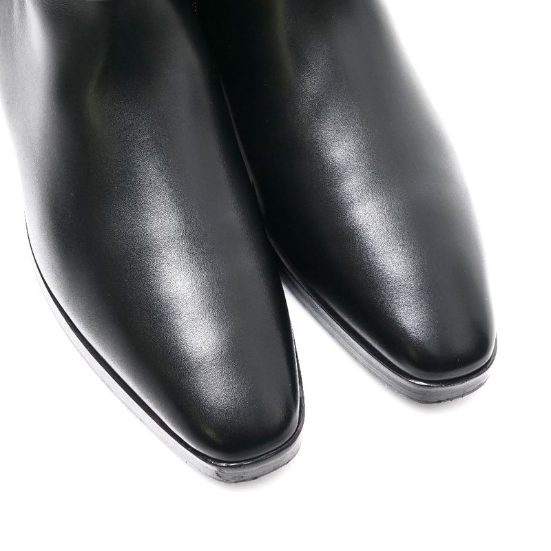 Gucci Boots 35 GG Double Strap Short Leather Shoes Black