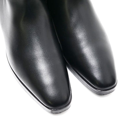 Gucci Boots 35 GG Double Strap Short Leather Shoes Black