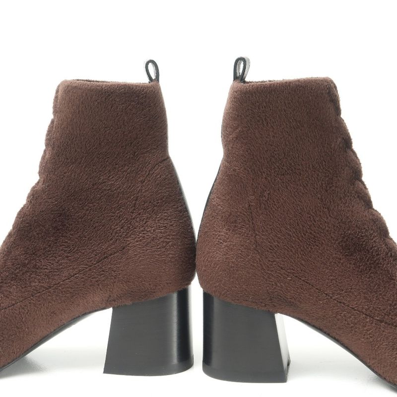 Hermes Voltige Boots 36 Click Senue Exlibris Knit Ankle Short