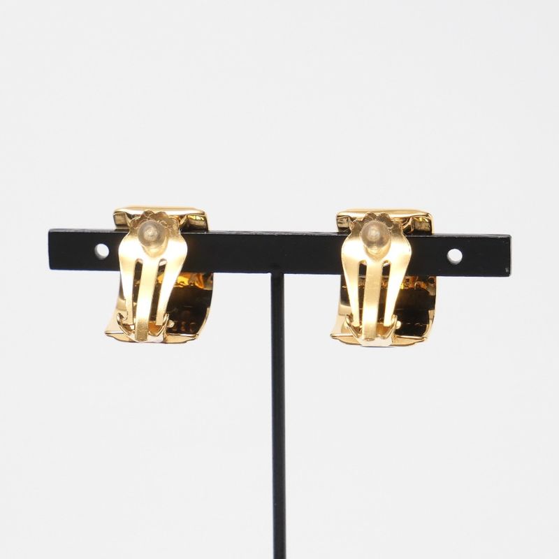 Hermes Earrings Enamel Gold Gold Multicolor