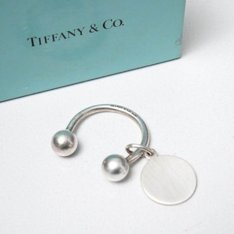 Tiffany & Co. Key Ring Screw Ball Round Tag