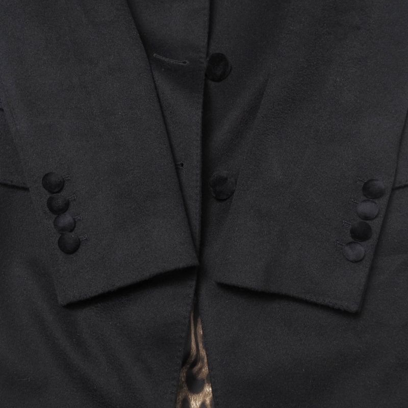 Dolce & Gabbana Coat 38 Chesterfield Lining Leopard