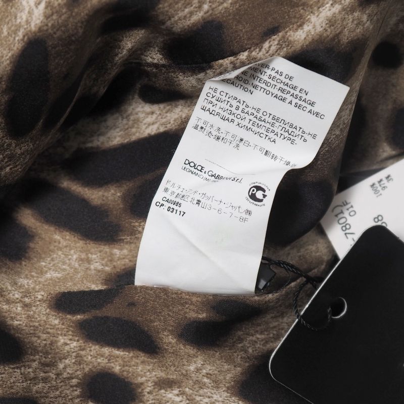 Dolce & Gabbana Coat 38 Chesterfield Lining Leopard