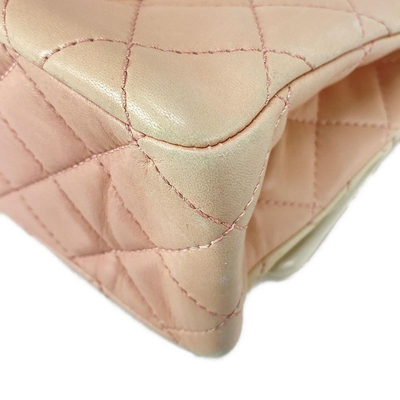 Chanel Shoulder Bag Double Flap Matelasse 2.55 Ivory X Light Pink Lambskin