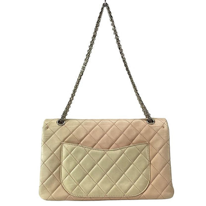 Chanel Shoulder Bag Double Flap Matelasse 2.55 Ivory X Light Pink Lambskin