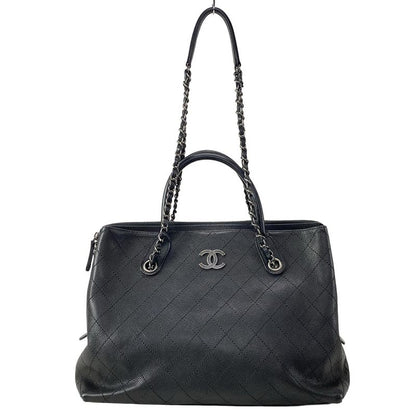 Chanel Shoulder Bag In The Mix Black Chain Shoulder Vintage Silver Hardware 2way