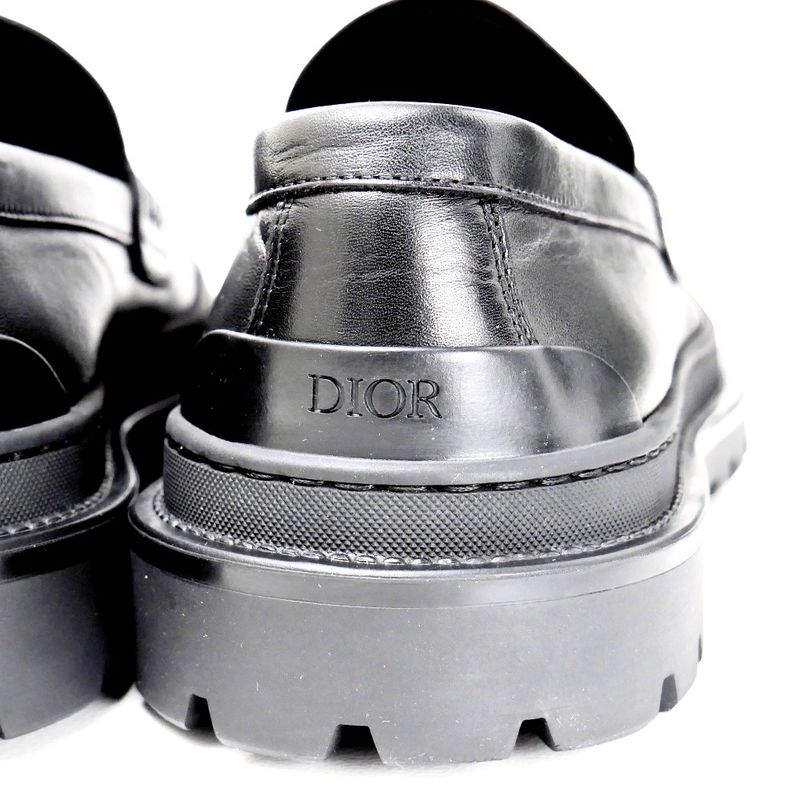 Dior Explorer Loafers 39 CD Logo Derby Shoes Platform Leather