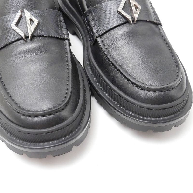 Dior Explorer Loafers 39 CD Logo Derby Shoes Platform Leather