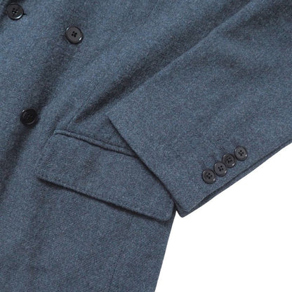 Dolce & Gabbana Tweed Jacket 48 Leather Double Navy