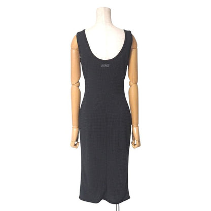 Versace Jeans Dress 40 Sleeveless Visual Dot Logo Plate