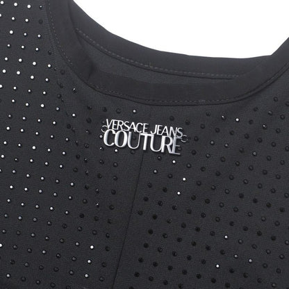 Versace Jeans Dress 40 Sleeveless Visual Dot Logo Plate