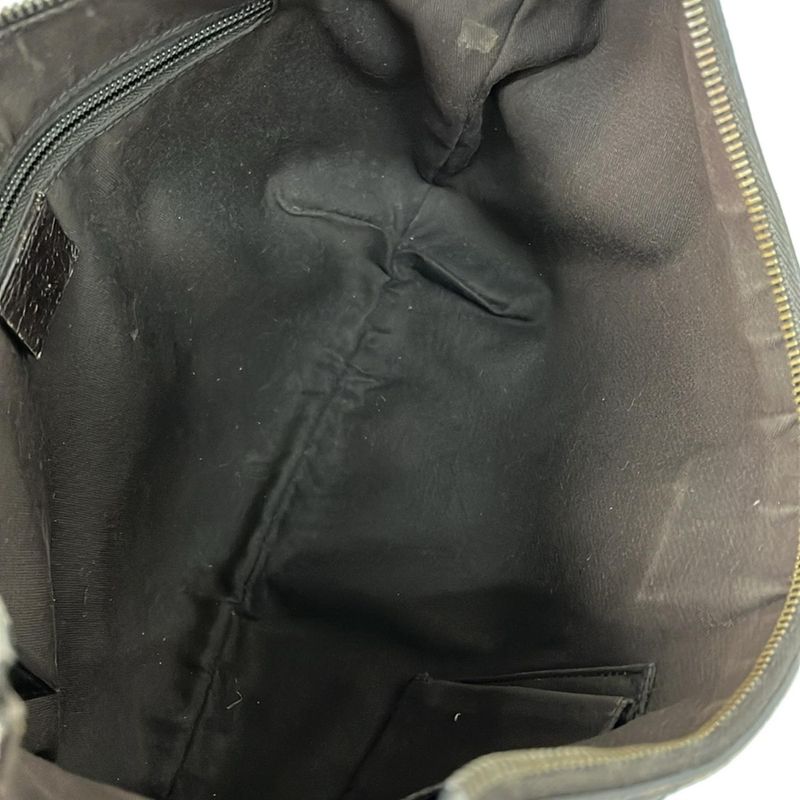 Gucci Shoulder Bag GG Pattern 181092 Beige X Dark Brown Leather