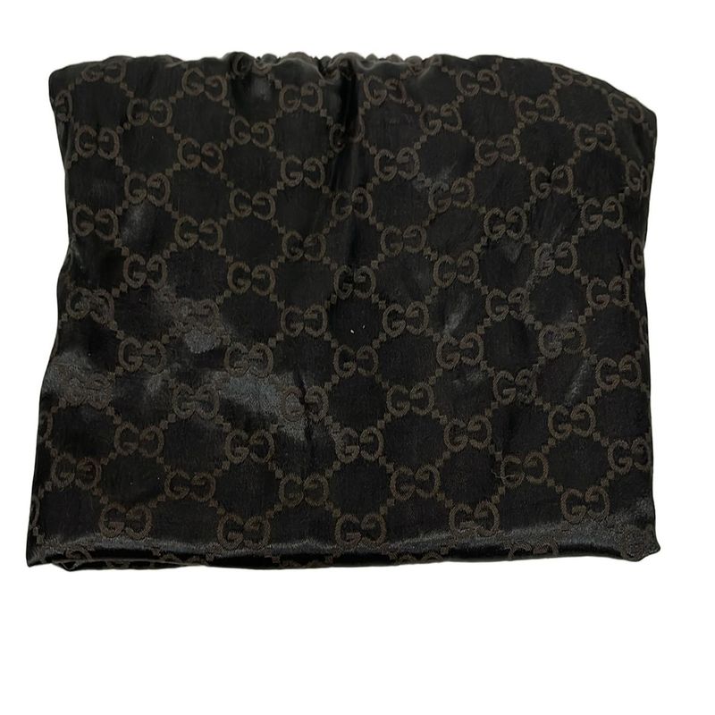 Gucci Shoulder Bag GG Pattern 181092 Beige X Dark Brown Leather