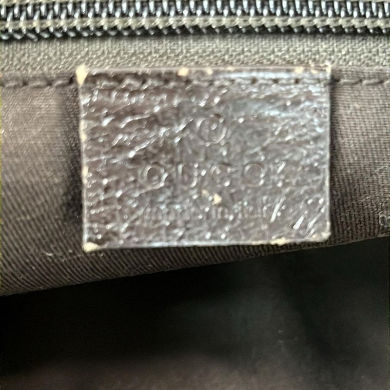 Gucci Shoulder Bag GG Pattern 181092 Beige X Dark Brown Leather