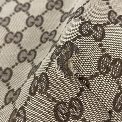 Gucci Shoulder Bag GG Pattern 181092 Beige X Dark Brown Leather