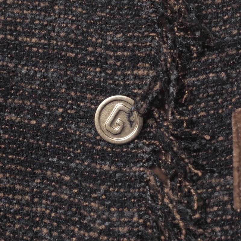 Dolce & Gabbana Coat 38 Tweed Knit Alpaca Cut Off Black