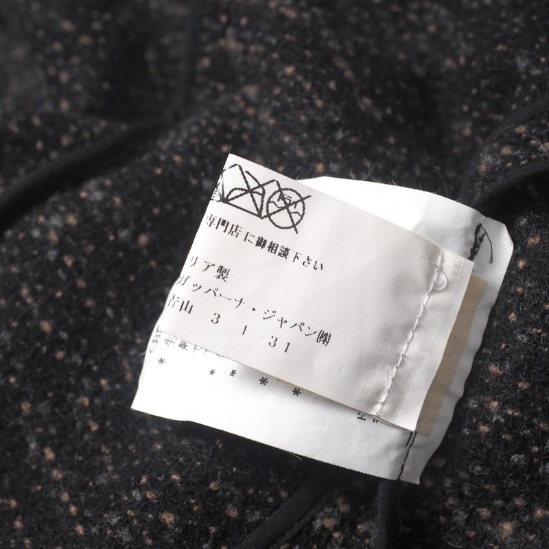 Dolce & Gabbana Coat 38 Tweed Knit Alpaca Cut Off Black