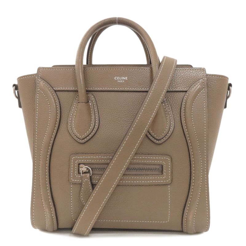 Celine Luggage Nano 2WAY Handbag Calf Ladies