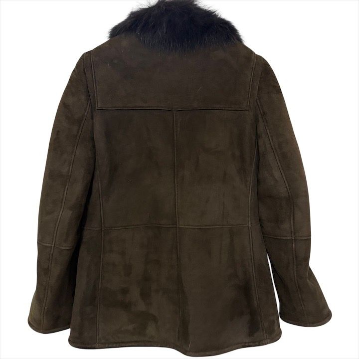 Loewe Mouton Fat Coat 40 Sheep Leather Brown Jacket