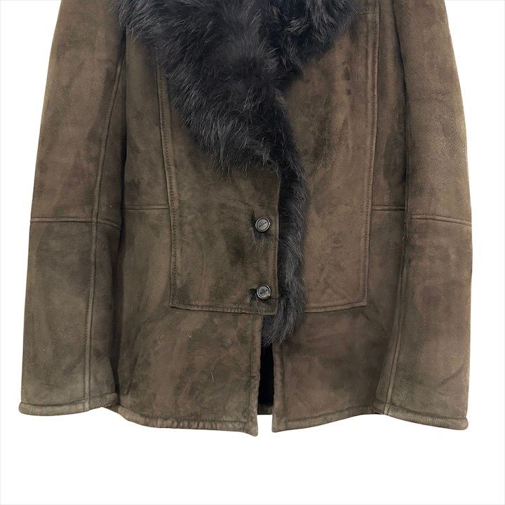 Loewe Mouton Fat Coat 40 Sheep Leather Brown Jacket