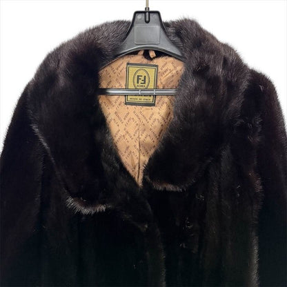 Fendi Mink Reverse Hair Long Coat Fur Brown