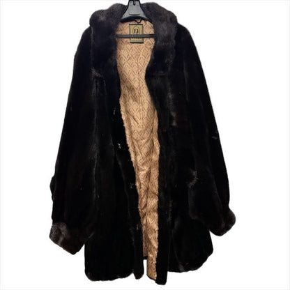 Fendi Mink Reverse Hair Long Coat Fur Brown