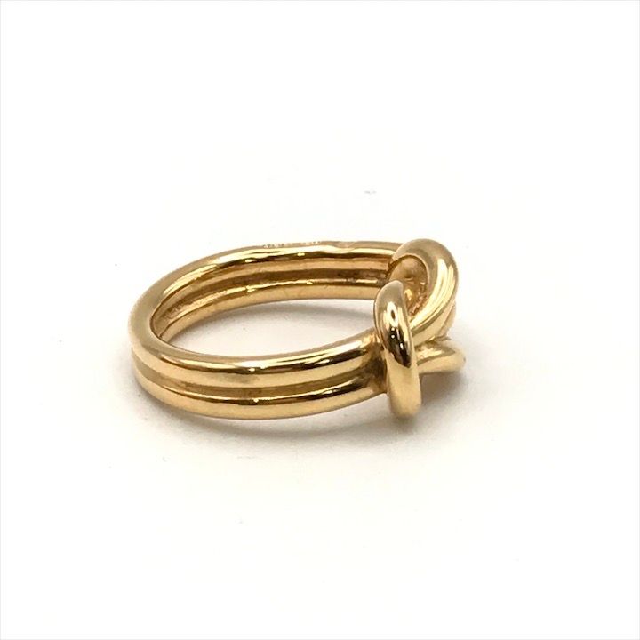 Hermes Atame Scarf Ring Gold Metal Closure