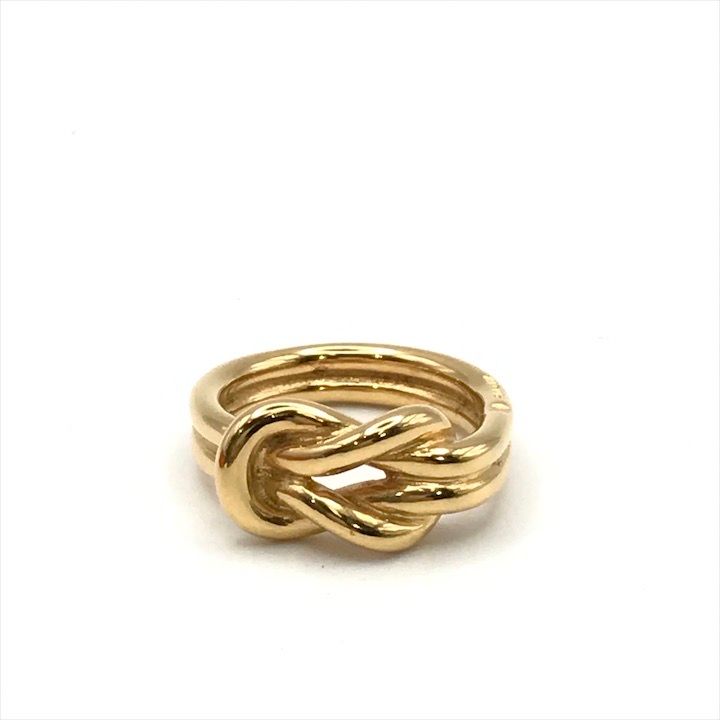 Hermes Atame Scarf Ring Gold Metal Closure