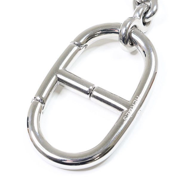 Hermes Key Holder Chaine D'ancre Metal Silvery Bag Charm Ring