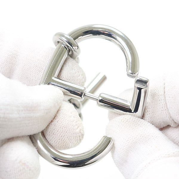 Hermes Key Holder Chaine D'ancre Metal Silvery Bag Charm Ring