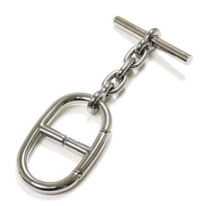 Hermes Key Holder Chaine D'ancre Metal Silvery Bag Charm Ring