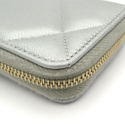 Chanel Coin Case Chanel19 Chanel 19 Ap0949 Silver Round Zipper Gold Hardware