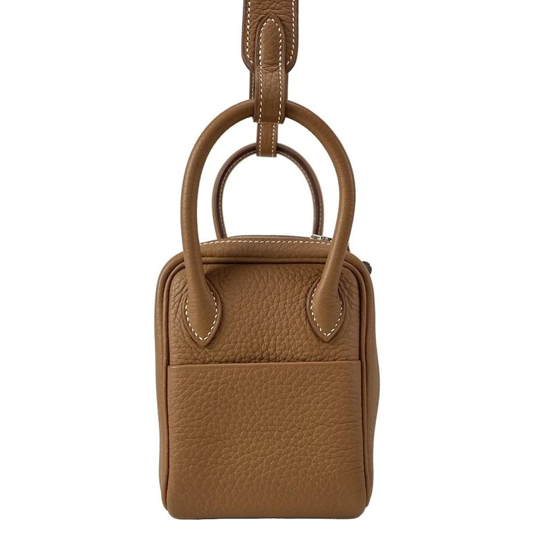 Hermes Shoulder Bag Lindy Mini Gold Silver Hardware