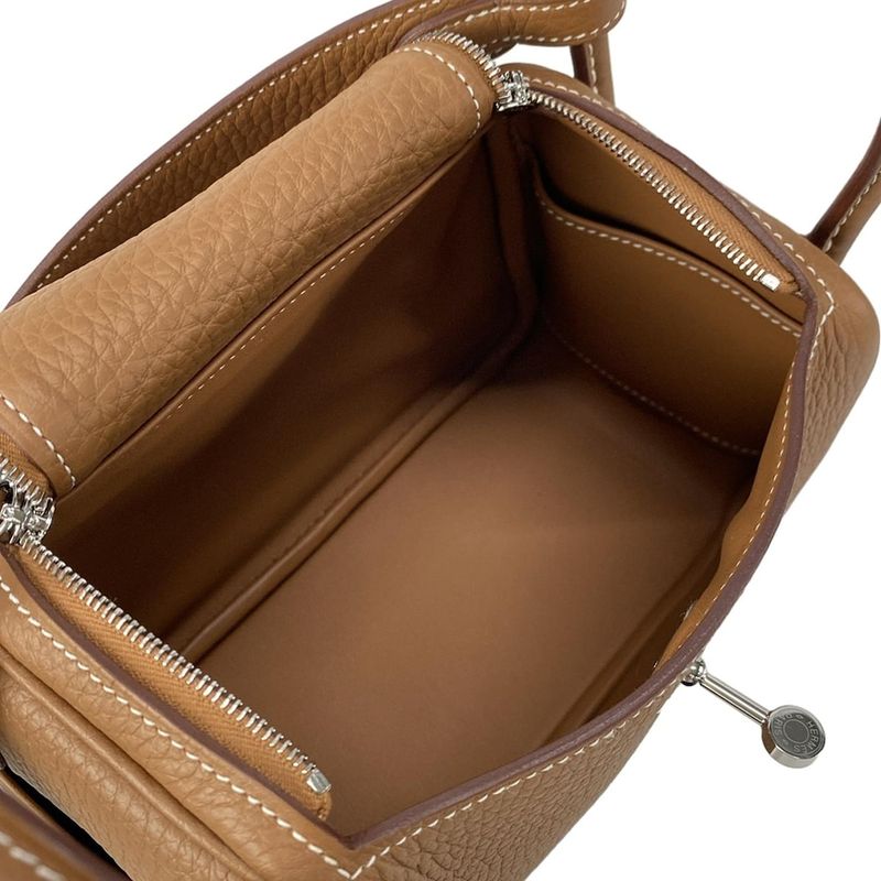 Hermes Shoulder Bag Lindy Mini Gold Silver Hardware